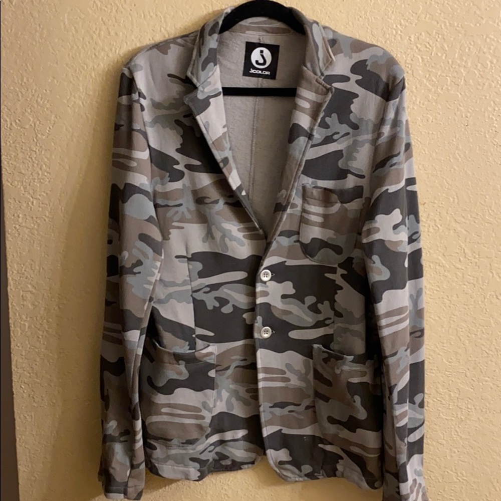 J Color Men's Camouflage Blazer – Size Large - Picture 3 of 9